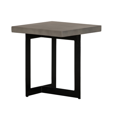 Picture of Modrest Sharon Modern Concrete & Black Metal End Table