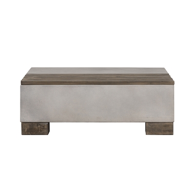 Picture of Modrest Delaware Modern Concrete & Acacia Square Coffee Table