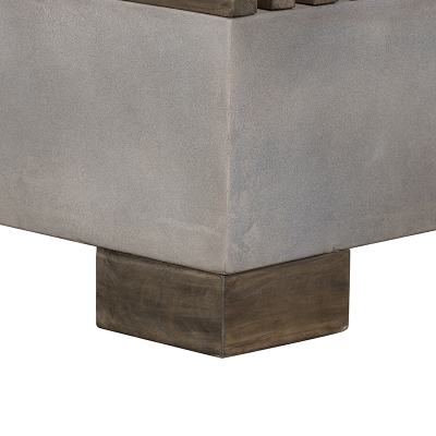 Picture of Modrest Delaware Modern Concrete & Acacia Square Coffee Table