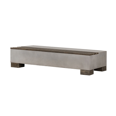 Picture of Modrest Delaware Modern Concrete & Acacia Rectangular Coffee Table