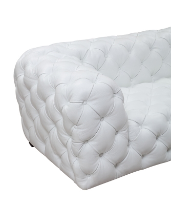 Picture of Divani Casa Dexter Transitional White Full Italian Leather Sofa