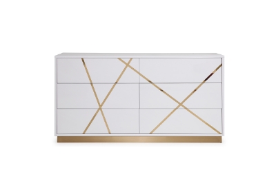 Picture of Modrest Nixa  Modern White & Gold Dresser