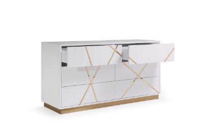 Picture of Modrest Nixa  Modern White & Gold Dresser