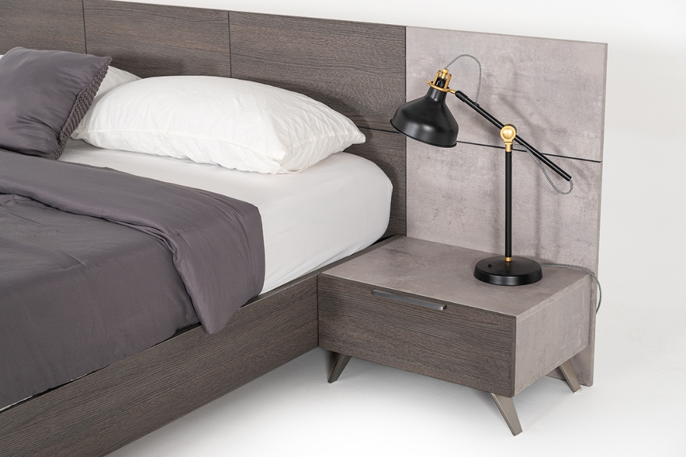 Picture of Nova Domus Bronx Italian Modern Faux Concrete & Grey Bed