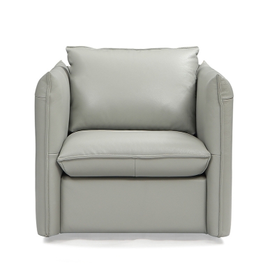 Picture of Divani Casa Tamworth Modern Grey Leather Swivel Chair