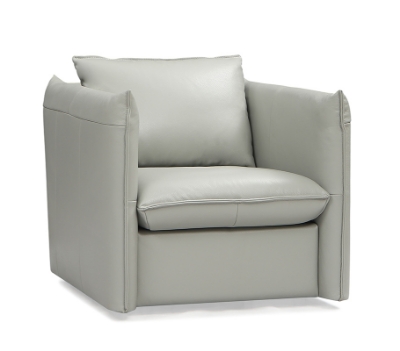 Picture of Divani Casa Tamworth Modern Grey Leather Swivel Chair