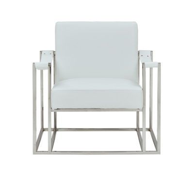 Picture of Modrest Larson Modern White Leatherette Accent Chair