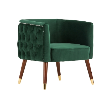 Picture of Modrest Bethel Modern Green Velvet Accent Chair