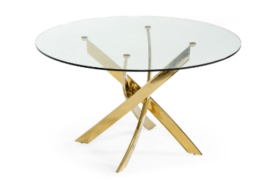 Picture of Modrest Pyrite - Modern Round Glass Dining Table