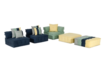 Picture of Divani Casa Dubai -  Modern Multicolored Fabric Modular Sectional Sofa