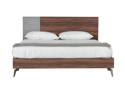 Picture of Nova Domus Palermo - Italian Modern Faux Concrete & Noce Bodrum Bedroom Set