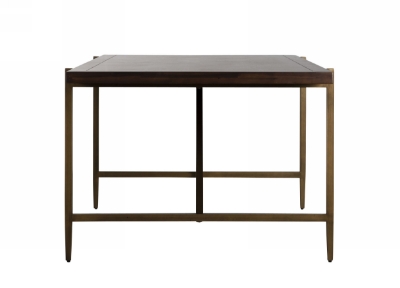 Picture of Modrest Shane - Modern Acacia & Brass Dining Table