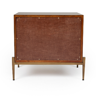 Picture of Modrest Shane - Modern Acacia & Brass Nightstand