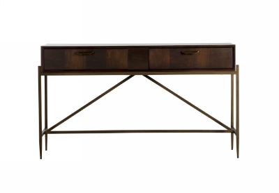 Picture of Modrest Shane - Modern Acacia & Brass Console Table