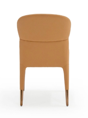 Picture of Modrest Ogden - Modern Peach & Rosegold Dining Chair (Set of 2)