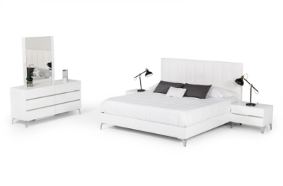 Picture of Nova Domus Angela - Italian Modern White Eco Leather Bedroom Set