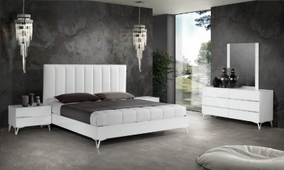 Picture of Nova Domus Angela - Italian Modern White Eco Leather Bedroom Set