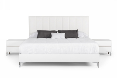 Picture of Nova Domus Angela - Queen Italian Modern White Eco Leather Bedroom Set