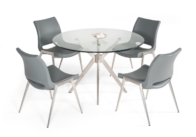 Picture of Modrest Dallas - Modern Brushed Stainless Steel Dining Table