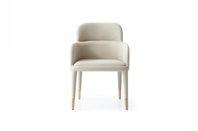 Picture of Modrest Cortina - Modern Beige Eco-Leather Dining Arm Chair