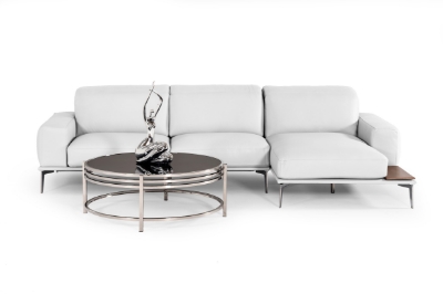 Picture of Lamod Italia Villeneuve - Modern White Italian Leather Sectional Sofa