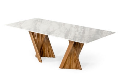 Picture of Modrest Cadence - Modern Walnut & Marble Dining Table