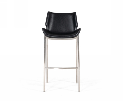 Picture of Modrest Dave - Modern Black Eco-Leather Bar Stool (Set of 2)