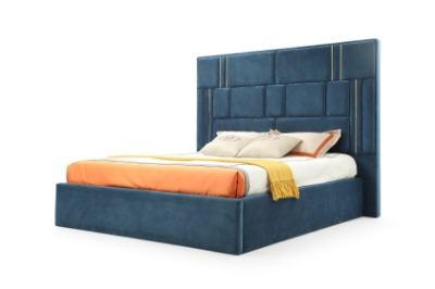 Picture of Modrest Adonis - Modern Blue Fabric Bed