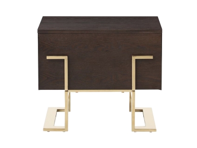 Picture of Modrest Moontide Modern Smoked Ash & Gold Nightstand