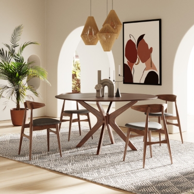 Picture of Modrest Prospect - Modern Round 59" Walnut Dining Table