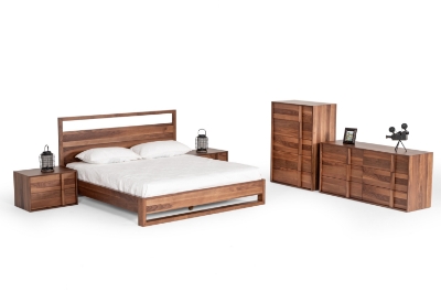 Picture of Eastern King Nova Domus Berlin - Modern Walnut Bed