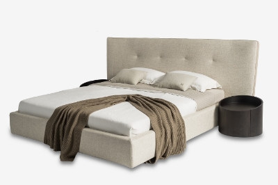 Picture of Modrest Brittany - Modern Beige Fabric Bed 