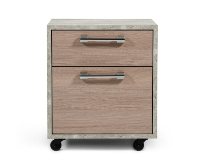 Picture of Nova Domus Boston Modern Brown Oak & Faux Concrete Office Small File Cabinet