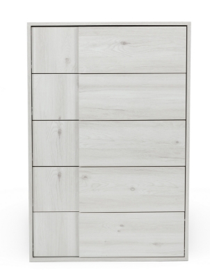 Picture of Nova Domus Asus - Italian Modern White Washed Oak Chest