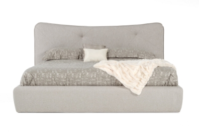 Picture of Modrest Alessia - Queen Italian Modern Light Grey Upholstered Bed