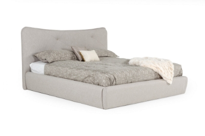 Picture of Modrest Alessia - Queen Italian Modern Light Grey Upholstered Bed