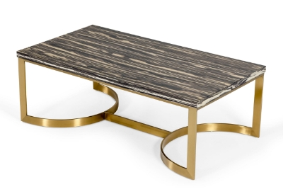 Picture of Modrest Greely - Glam Black and Gold Marble Coffee Table