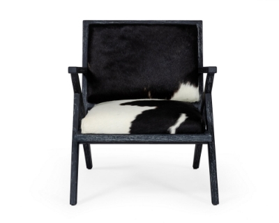 Picture of Modrest Hallam - Glam Black and White Cowhide Accent Chair