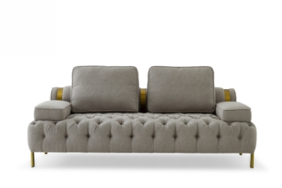 Picture of Divani Casa Ladera - Glam Grey and Gold Fabric Loveseat