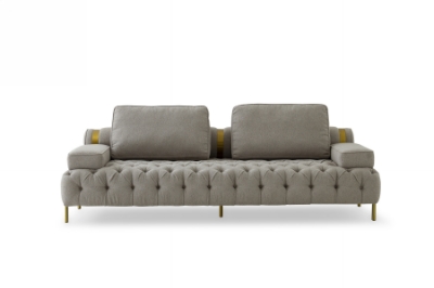 Picture of Divani Casa Ladera - Glam Grey and Gold Fabric Sofa