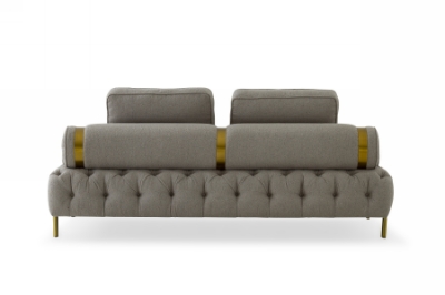 Picture of Divani Casa Ladera - Glam Grey and Gold Fabric Sofa