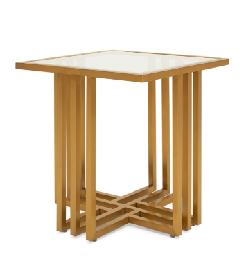 Picture of Modrest Kodiak - Glam Clear Glass and Gold Glass End Table