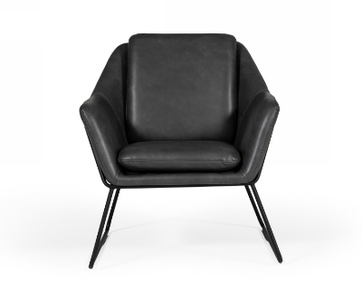 Picture of Modrest Jennifer - Industrial Dark Grey Eco-Leather Accent Chair