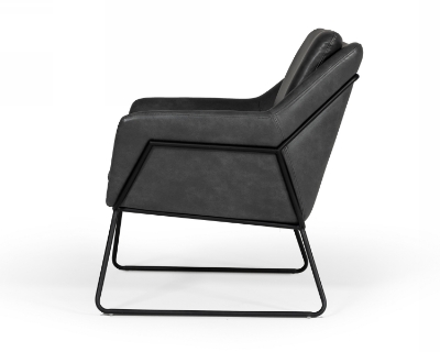 Picture of Modrest Jennifer - Industrial Dark Grey Eco-Leather Accent Chair