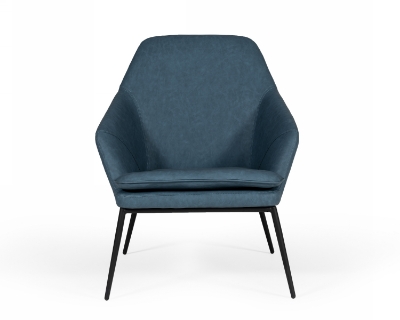 Picture of Modrest Esteban - Industrial Blue Eco-Leather Accent Chair