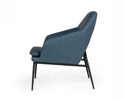 Picture of Modrest Esteban - Industrial Blue Eco-Leather Accent Chair