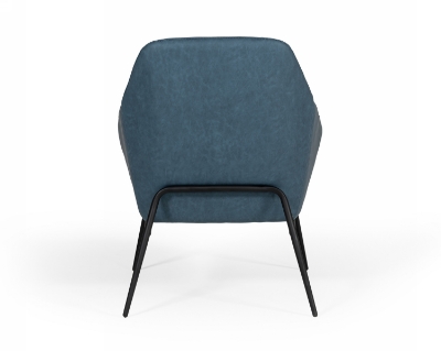 Picture of Modrest Esteban - Industrial Blue Eco-Leather Accent Chair