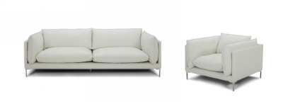 Picture of Divani Casa Harvest - Modern White Full Leather Sofa