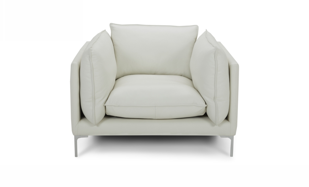 Picture of Divani Casa Harvest - Modern White Full Leather Chair