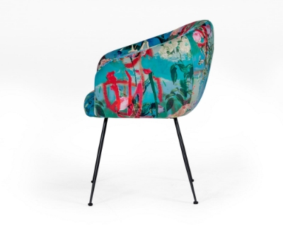 Picture of Modrest Roxann - Contemporary Floral Velvet Dining Chair